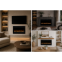 Електрокамін з обігрівом Dimplex Prism 34 LED (BLF3451) лінійний, з кристалами, кольорами, розмір 867x496x181 + Подарунок! Комплект дров керамічних