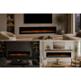 Електрокамін з обігрівом Dimplex Prism 74 LED (BLF7451) лінійний, з кристалами, кольорами, розмір 1883x493x187 + Подарунок! Комплект дров керамічних