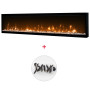 Електрокамін з обігрівом Dimplex Ignite XL 74 (XLF74) лінійний, з кристалами, кольорами, розмір 1916x419x147 + Подарунок! Комплект дров керамічних