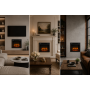 Електрокамін з обігрівом Royal Flame Vision 23 EF LED FX зі звуком, цегляною кладкою, дровами та ефектом тління, розмір 605x509x212