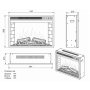 Електрокамін з обігрівом Royal Flame Vision 28 EF LED FX зі звуком, цегляною кладкою, дровами та ефектом тління, розмір 747x585x215