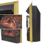Електрокамін з обігрівом Royal Flame Majestic FX M Brass зі звуком, дровами, декоративною решіткою, дзеркальною задньою стінкою, розмір 500x610x230