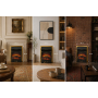 Електрокамін з обігрівом Royal Flame Majestic FX M Brass зі звуком, дровами, декоративною решіткою, дзеркальною задньою стінкою, розмір 500x610x230