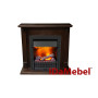 Камінокомплект IDaMebel Carolina горіх Danville Black (виріз під плінтус 90x25)