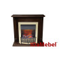 Камінокомплект IDaMebel Carolina горіх Danville Antique Brass (виріз під плінтус 90x25)