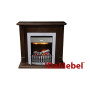 Камінокомплект IDaMebel Carolina горіх Danville Chrome (виріз під плінтус 90x25)