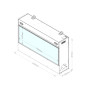 Електрокамін паровий Faber by Dimplex E-Slim Linear 1200-450 фронтальний зі справжнім 3D ефектом полумʼя, звуком та обігрівом  (з підключенням до води, з дровами)
