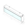 Електрокамін паровий Faber by Dimplex E-Slim Linear 2200-450 фронтальний зі справжнім 3D ефектом полумʼя, звуком та обігрівом  (з підключенням до води, з дровами)