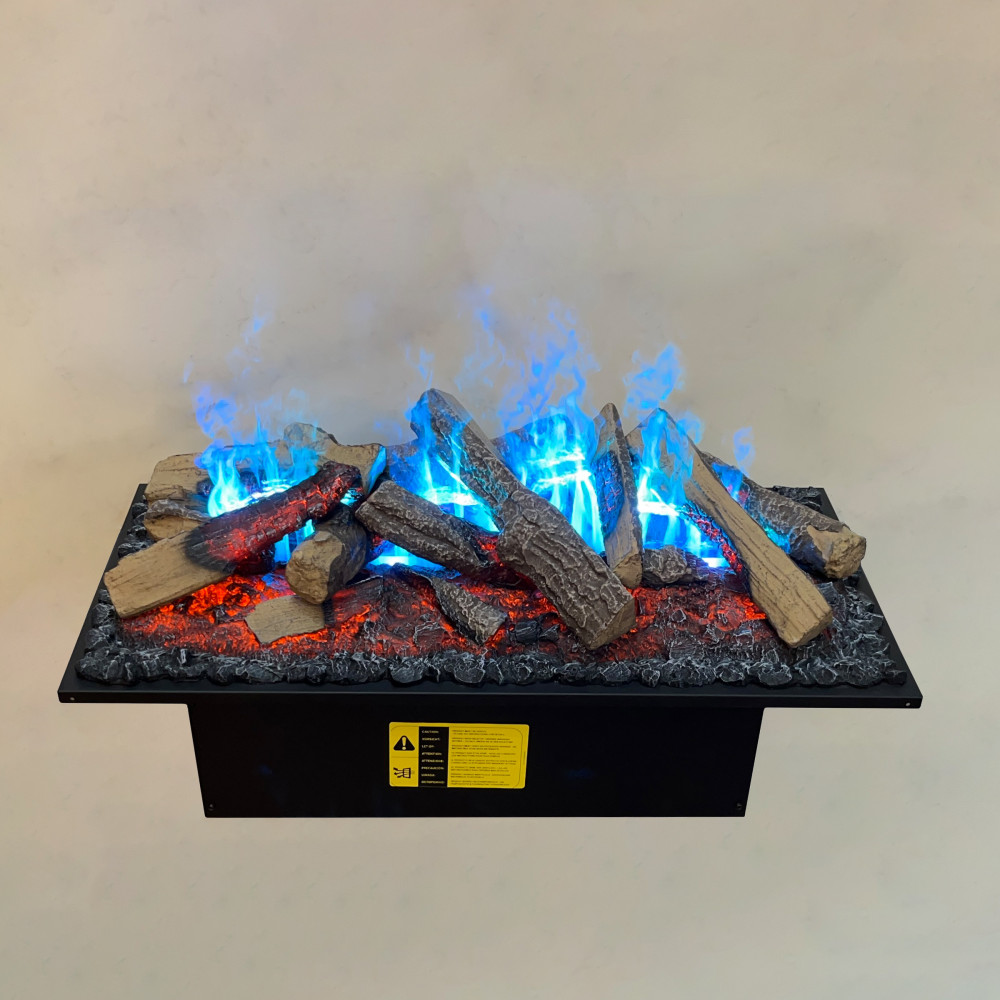 Електрокамін паровий Dimplex Opti-Myst Cassette 750 Multicolor P SS зі справжнім 3D ефектом полумʼя, звуком та кольоровим полумʼям (підключення до води, з дровами), розмір 726x390x356