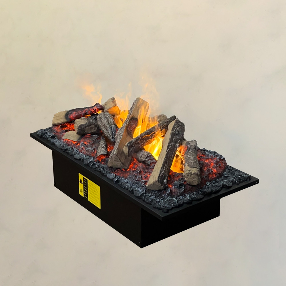 Електрокамін паровий Dimplex Opti-Myst Cassette 750 Multicolor R SS зі справжнім 3D ефектом полумʼя, звуком та кольоровим полумʼям (з ємностями для води, з дровами), розмір 726x390x356