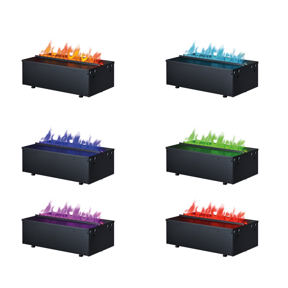 Електрокамін паровий Dimplex Opti-Myst Cassette 750 Multicolor R SS зі справжнім 3D ефектом полумʼя, звуком та кольоровим полумʼям (з ємностями для води, з дровами), розмір 726x390x356