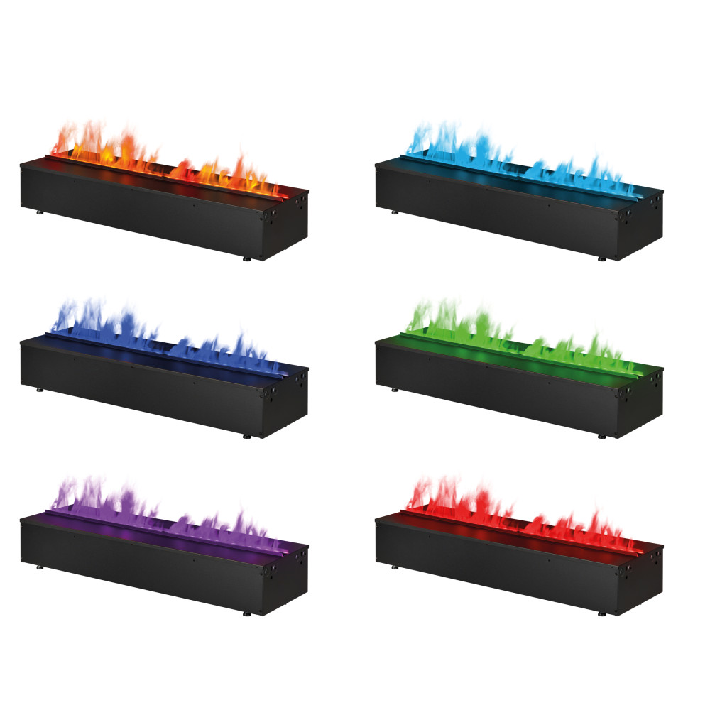Електрокамін паровий Dimplex Opti-Myst Cassette 1000 Multicolor P SS New зі справжнім 3D ефектом полумʼя, звуком та кольоровим полумʼям (підключення до води, новий дизайн дров), розмір 1017x390x354