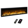 Електрокамін з обігрівом Dimplex Ignite Evolve 60 (EVO1500) з дровами, кристалами скла, кольорами полумʼя та підсвітки наповнення, WiFi керування, розмір 1560x419x152 + Подарунок! Зволожувач повітря
