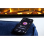 Електрокамін тристоронній Dimplex Ignite Bold 50 (BXLF50) з обігрівом, дровами, кристалами скла, кольорами полумʼя та підсвіткою наповнення, WiFi керування, розмір 1246x607x289
