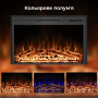 Електрокамін з обігрівом Royal Goodfire Lite 26 (EF26B) з дровами, кольорове полумʼя, розмір 730x545x165