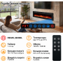 Електрокамін ультратонкий Royal Galaxy Slim 42 RB з обігрівом, Wi-Fi керування, розсипними дровами, кристалами, кольорами полумʼя та підсвітки наповнення, розмір 1070x450x80 (EF42RB)