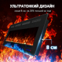 Електрокамін ультратонкий Royal Galaxy Slim 72 RB з обігрівом, Wi-Fi керування, розсипними дровами, кристалами, кольорами полумʼя та підсвітки наповнення, розмір 1829x450x80 (EF72RB)