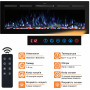 Електрокамін з обігрівом Royal Crystal 60 R PRO з Wi-Fi керування, обігрівом, розсипними дровами, кристалами, кольорами полумʼя та підсвітки наповнення, розмір 1524x450x140 (EF60RPRO)