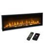 Електрокамін з обігрівом Dimplex Ignite Evolve 50 Oak Logs (EVO1200OakLogs) з цільними дровами дуб, кристалами скла, кольорами полумʼя та підсвітки наповнення, керування через застосунок, розмір 1306x419x152