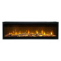 Електрокамін з обігрівом Dimplex Ignite Evolve 50 Oak Logs (EVO1200OakLogs) з цільними дровами дуб, кристалами скла, кольорами полумʼя та підсвітки наповнення, керування через застосунок, розмір 1306x419x152