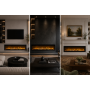 Електрокамін з обігрівом Dimplex Ignite Evolve 60 Oak Logs (EVO1500OakLogs) з цільними дровами дуб, кристалами скла, кольорами полумʼя та підсвітки наповнення, керування через застосунок, розмір 1560x419x152
