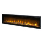 Електрокамін з обігрівом Dimplex Ignite Evolve 60 Oak Logs (EVO1500OakLogs) з цільними дровами дуб, кристалами скла, кольорами полумʼя та підсвітки наповнення, керування через застосунок, розмір 1560x419x152